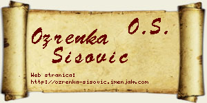 Ozrenka Šišović vizit kartica